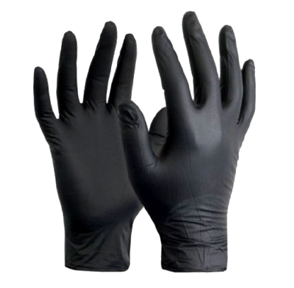 Picture of Disposal Black Nitrile Gloves